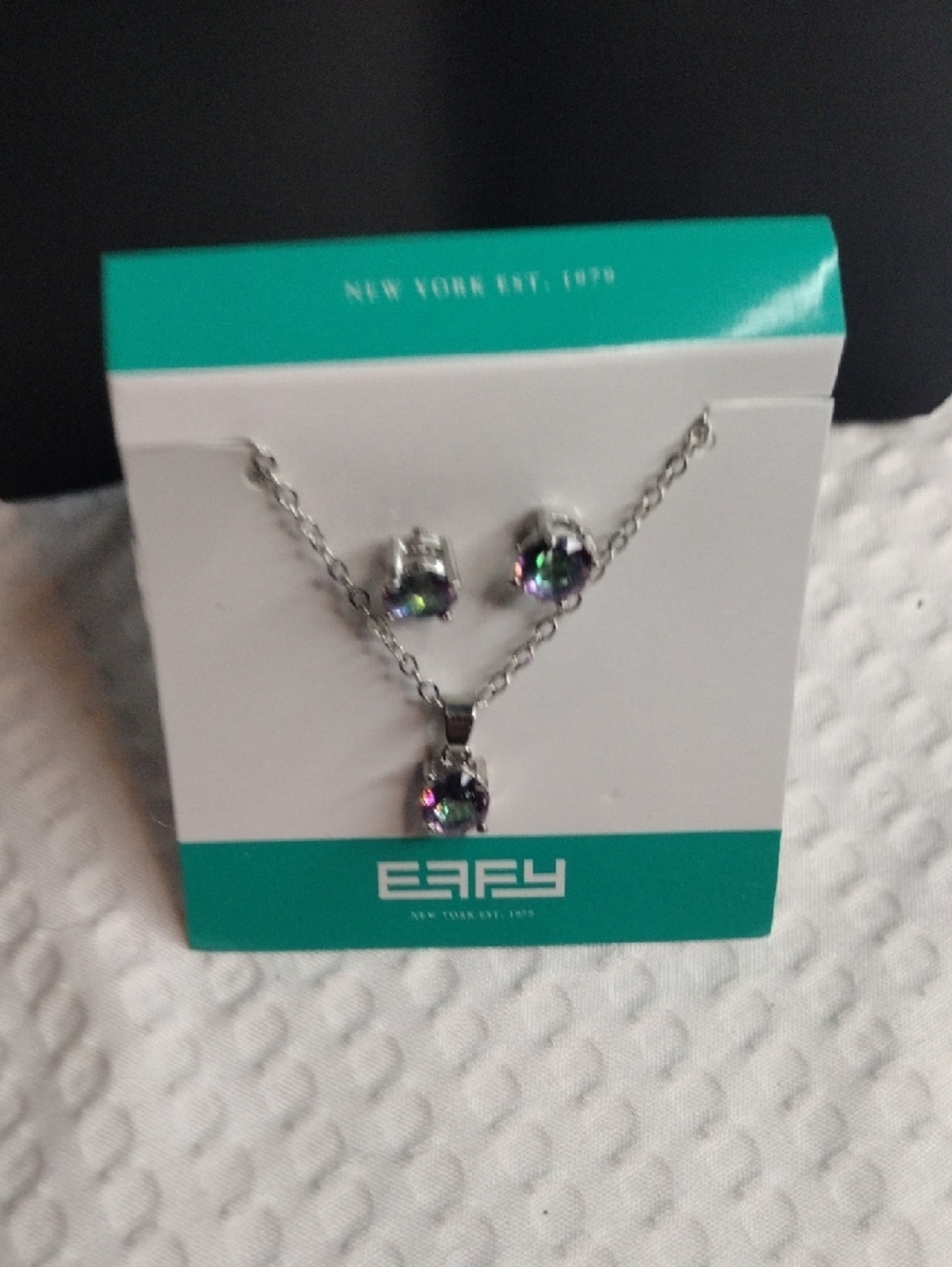 Effy Mystic Topaz Stud Earrings and Pendant Necklace Set - Picture 7 of 7